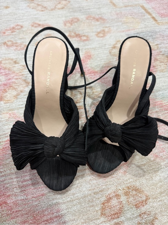 Loeffler Randall Shoes - Loeffler Randall Black Knotted Bow Sling Heels